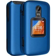 Mobile Phone Accessories Blue Grid Texture Hard Shell Case Cover for Alcatel TCL Flip 2 Phone T408DL