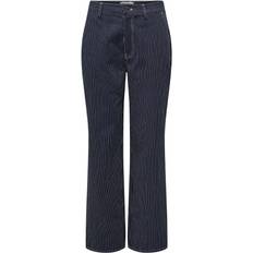 Hvite - S Jeans Only Nehva Jeans - Dark Blue/White Striped