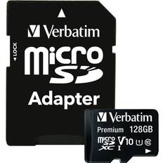 Verbatim Minnekort Verbatim Premium MicroSDXC UHS-I U1 V10 128GB +Adapter