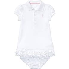 Polo Ralph Lauren Baby Girls Ruffled Trim Cupcake Dress - White