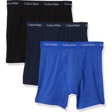 Calvin Klein Men's NU2666 Cotton Stretch Boxer Brief Black & Navy Blue XL  2-pack