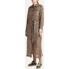 GOLDEN GOOSE Dana long dress tannin_black_gold