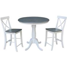 Dining Tables International Concepts Heather 36-Inch Gathering X-Back Dining Table