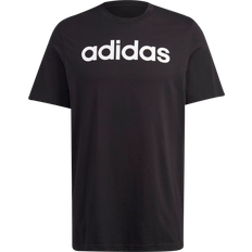 Adidas Herre T-skjorter & Singleter adidas Essentials Single Jersey Linear Embroidered Logo Tee - Black