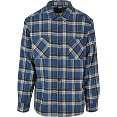 Urban Classics Longsleeve av Lake Check Shirt Herr bl /beige