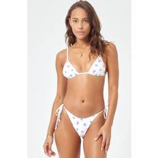 L*Space Butterfly Embroidery Brittany Bikini Top White