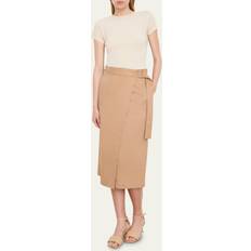 3XL Skirts Vince Buckle linen-blend wrap skirt beige