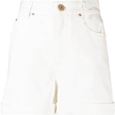 Balmain White Plaque Denim Shorts 0Fa Blanc FR