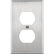 Duplex receptacle outlet Enerlites duplex receptacle outlet metal wall plate 4.5" x 2.76" 6 pack