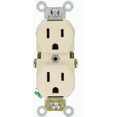 Switches Leviton CBR15-00T 15 amp Decorative Duplex Receptacle Light Almond