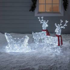 Reindeer with Sleigh Christmas Lamp 26.8"