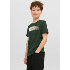 Jack & Jones Boy's Logo T-shirt - Green/Mountsin View