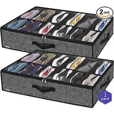 Onlyeasy Sturdy Under Bed Shoe Rack 29.3x5.9" 2