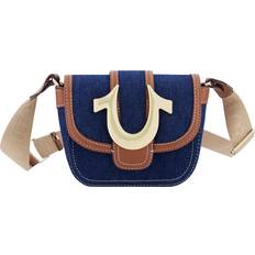 True Religion Mini Flap Suede Crossbody Bag - Dark Denim