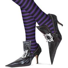 Skeleteen witch costume shoe covers wicked hag pointy fake shoes accessories