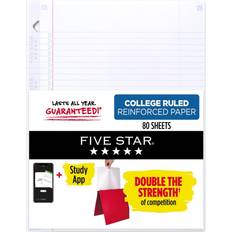 Five Star Loose Leaf Paper Plus Study App, 3 Hole Filler