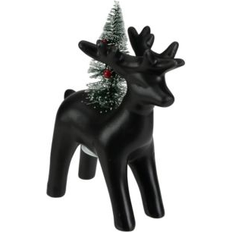 Figurines Northlight Led Lighted Ceramic Standing Reindeer With Christmas Tree Warm
