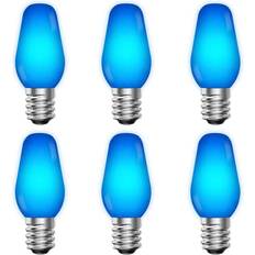 Blue light bulbs Luxrite C7 LED Light Bulbs for String Lights, 0.5W, Candelab Blue