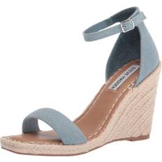 Steve Madden Women's Submit Wedge Sandal, Denim