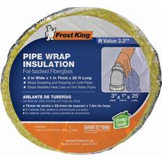 Frost King Foil-Backed Fiberglass Pipe Wrap, 1 Thick, Sweat Resistant