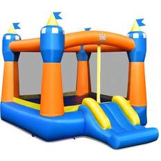 Bouncy Castles Costway Inflatable Bounce House Magic Castle with Large Jumping Area without Blower
