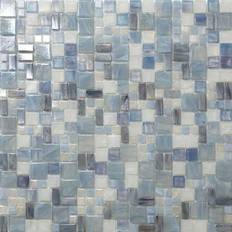 Apollo Tile 10 12.6-in Blue Mini Versailles Glass Mosaic Wall Tile 10.85 Sq ft/case Blue