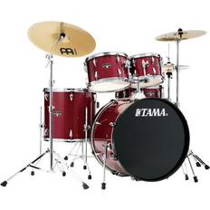 Tama Drums & Cymbals Tama IE52C Imperialstar 5-Piece Complete Kit, Meinl HCS Cymbals, CandyApple Mist