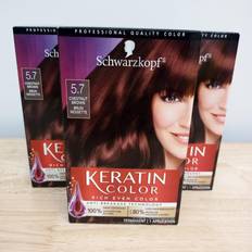 Chestnut brown hair dye Schwarzkopf keratin color 5.7 chestnut brown rich even