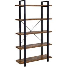 Schwarz Bücherregale Vasagle Industrial Stable Rustic Brown/Black Bücherregal 177.5cm