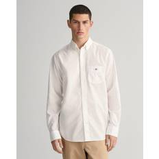 Gant Oberteile Gant Herre Regular fit poplin skjorte Hvid