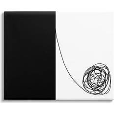 Wall Decor Stupell Industries Simple Abstract Modern Black & White Scribble Posters Wall Decor