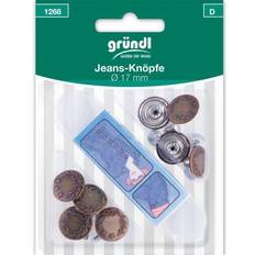 Garne & Handarbeitsbedarf Gründl Jeans-Knöpfe Ø 17 mm 8 Stück