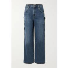 Dame - Gull Jeans Agolde Womens Darkness washed Black Magda Wide-leg Mid-rise Organic-denim-blend Jeans