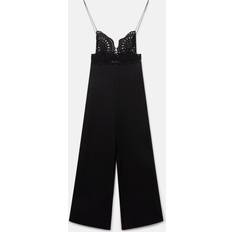 Stella McCartney Broderie Anglaise Bustier Jumpsuit, Woman, Black