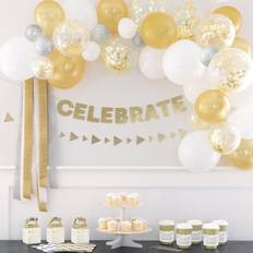 Unique Party Balloon Arches Gold/ White