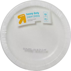 up & up Disposable Paper Plates Heavy Duty 8.5" 55pcs