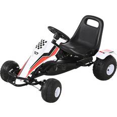 Homcom Kinder Go-Kart mit Handbremse weiß