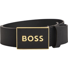 Hugo Boss Men Belts Hugo Boss Icon S1 Plaque Buckle Belt - Black