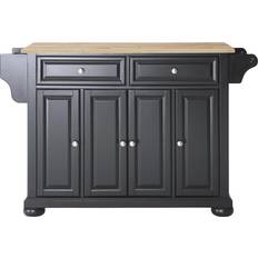 Cabinets Crosley Furniture KF30001ABK Alexandria Top Island Storage Cabinet