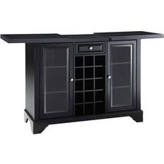 Doors Liquor Cabinets Crosley Furniture LaFayette Black Liquor Cabinet 47.8x36"