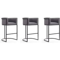 Bar Stools Manhattan Comfort Set of 3 Cosmopolitan Bar Stool