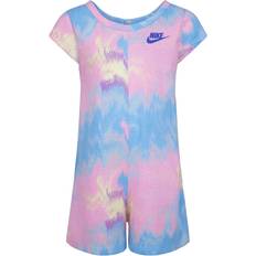 Nike Bodys Nike Little Girls' Printed Knit Romper, 6X, Ocean Bliss