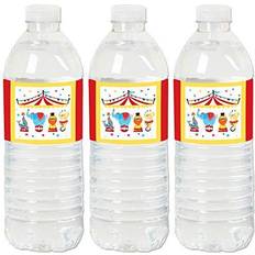 Big Dot of Happiness Carnival step up circus carnival water bottle sticker labels 20 ct