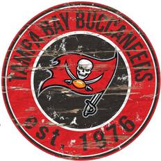 Fan Creations "Tampa Bay Buccaneers 23.5" Distressed Round Sign"