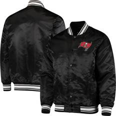 Men's Starter Navy/Red New England Patriots Enforcer Satin Varsity  Full-Snap Jacket