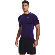 Men - White Base Layers Under Armour Men's Heatgear Compression Short-Sleeve T-shirt Purple 500/White