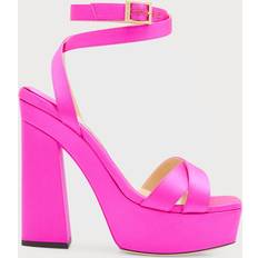 Jimmy Choo Gaia satin sandals fuchsia