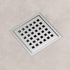 Floor Drains Vigo 16-1/2" Glass Bathroom Vessel Sink Chrome