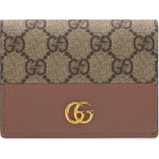 GG Marmont Petite textured-leather and printed coated-canvas wallet