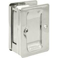 Surveillance & Alarm Systems SDPA325 3-1/4 Tall Adjustable Pocket Door Lock for Passage Bright Sliding Door Hardware Pocket Door Hardware Locks Passage